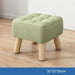 Chic Round Wooden Ottoman - Functional Non-Slip Support for Your Living Space