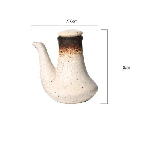 Elegant Japanese Ceramic Jar for Oils and Vinegars - Stylish Culinary Storage Solution