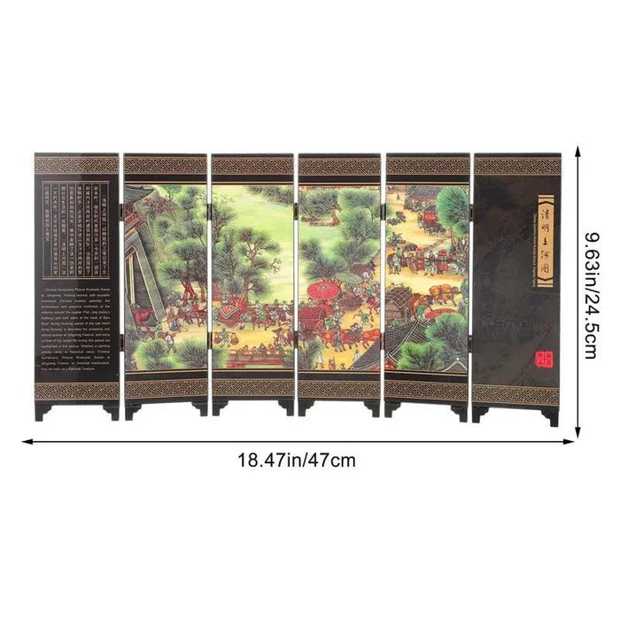 Elegant Mini Chinese Folding Screen for Decorative Home Division