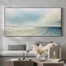 Serene Coastal Retreat Hand-Painted Canvas Art: Tranquil Beachscape for Your Home