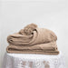 Charming Chenille Knit Throw Blanket with Delightful Pompoms - Cozy Elegance for Your Living Space