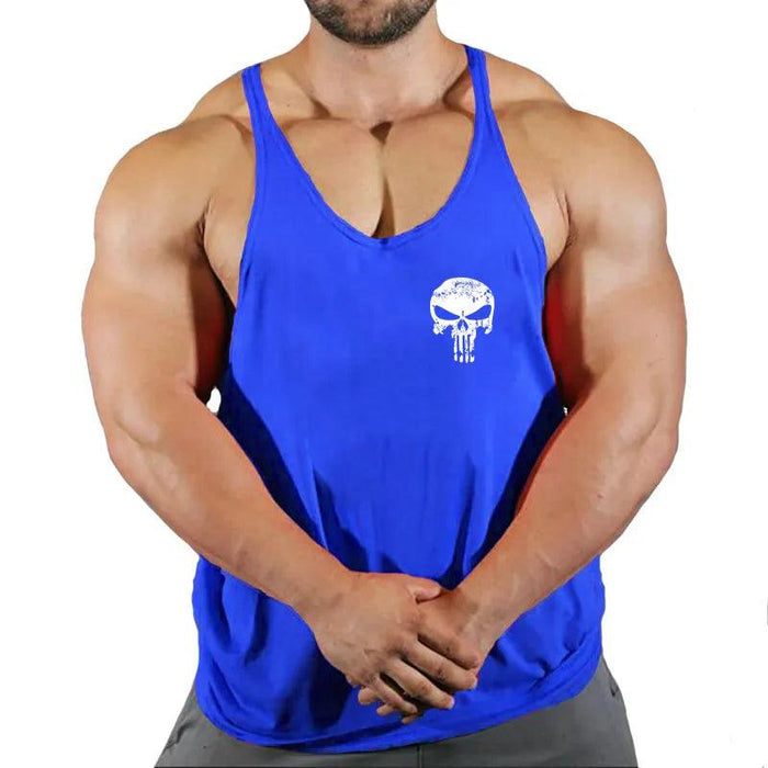 Men's Y-Back Sleeveless Gym Tank - Essential Workout Vest for Bodybuilders and Lifters