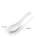 Sophisticated Black Melamine Serving Spoon with Elegant Japanese Porcelain Motif