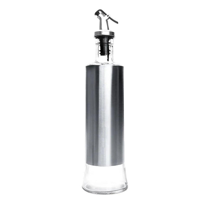 Chic Stainless Steel Oil Dispensing and Spice Jar Ensemble - Transform Your Cooking Journey