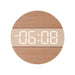 Creative Wooden Digital Wall Clock with Automatic Brightness Adjustment