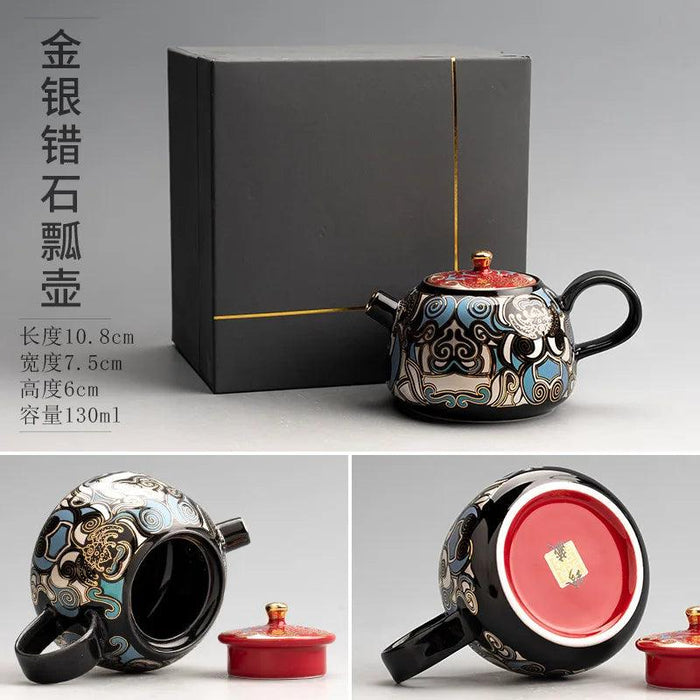 Elegant Authentic Dual-Tone Portable Tea Set for Traditional Kung Fu Brewing