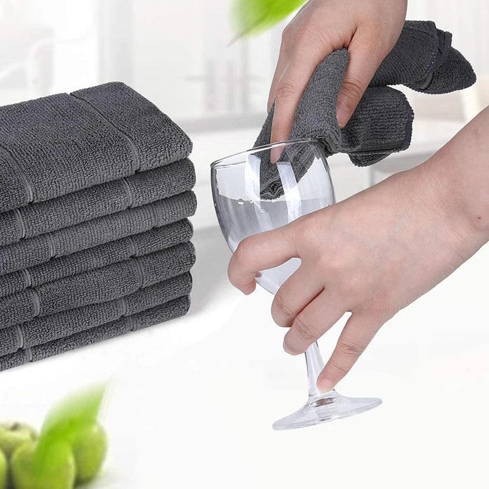 Homaxy Ultra-Soft 6-Pack Microfiber Cleaning Towels - Multi-Purpose Kitchen Essentials