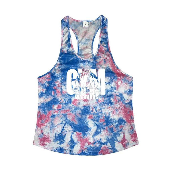 Men's Camouflage Y-Back Stringer Tank - Stylish Fitness Top for Gym and Bodybuilding