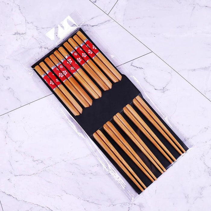 5 Pairs of Non-Slip Japanese Bamboo Chopsticks