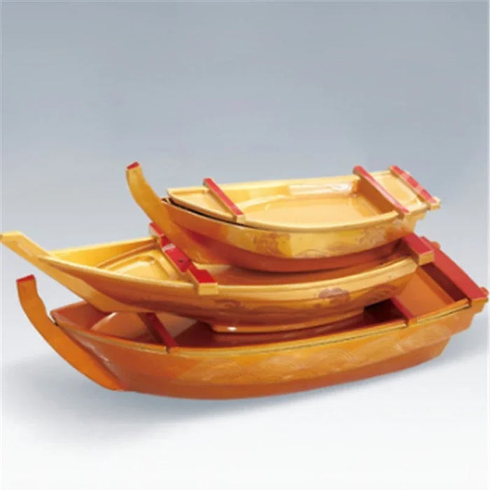 Sashimi Showcase Dragon Boat Serving Tray - Durable ABS with Dry Ice for Authentic Japanese Dining