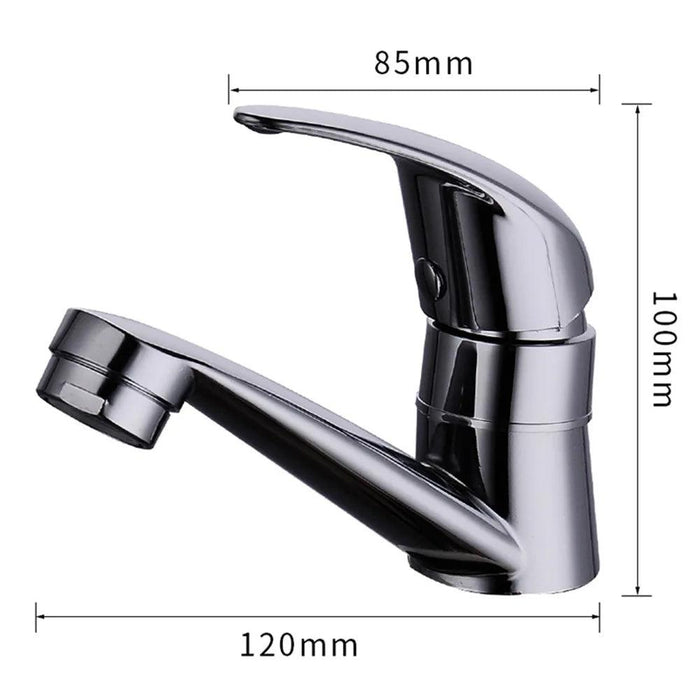 Sleek Chrome Single Handle Bathroom Faucet with Drip-Free Ceramic Cartridge