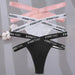 3-Pack Women's Sexy High Waist Cross Strap Cotton G-String Panties