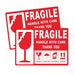 100PCS Premium Fragile Shipping Stickers - High-Visibility Handle with Care Labels