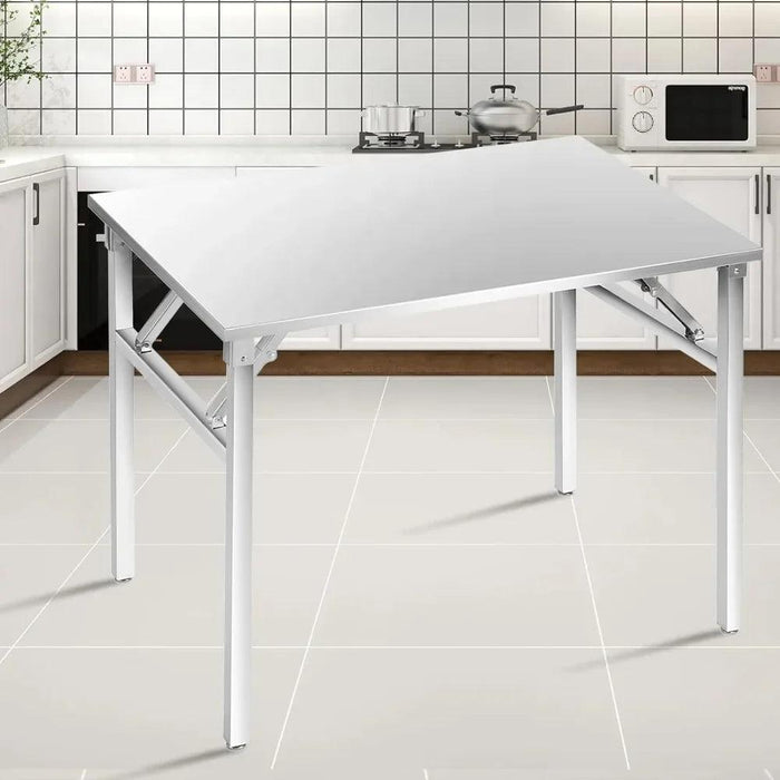 Compact Stainless Steel Folding Table - 36"x24" with Adjustable Height for Effortless Transport and Storage