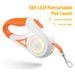 5M Stylish LED Dog Leash with Retractable Design for Safe Night Walks