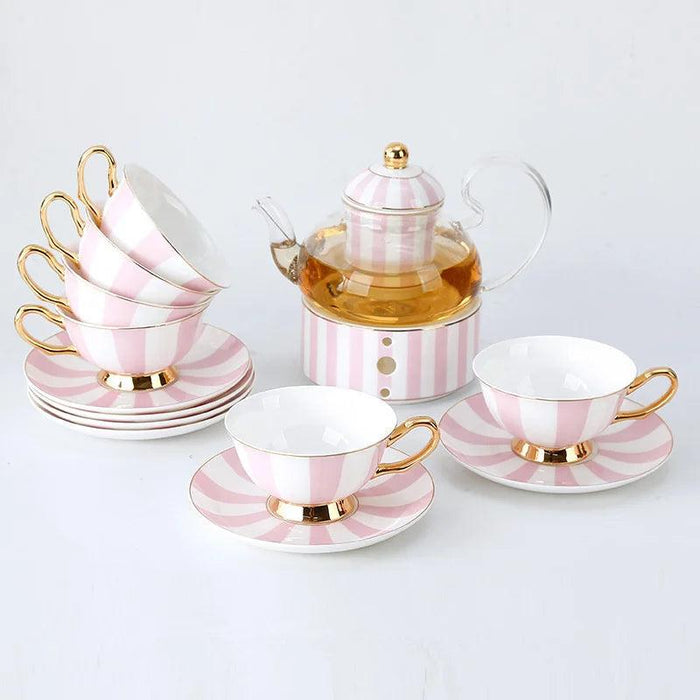 Elegant Lemon Blossom Fine Bone China Beverage Set - A Luxurious Experience for Tea and Coffee Enthusiasts