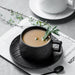 Luxurious Rock Sand Ceramic Coffee Cup and Saucer Set