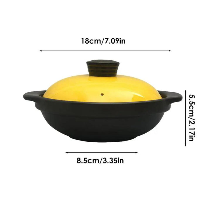 Elegant Ceramic Stew Pot with Comfortable Grip - Perfect Single Serving Cookware for Gourmet Cooking