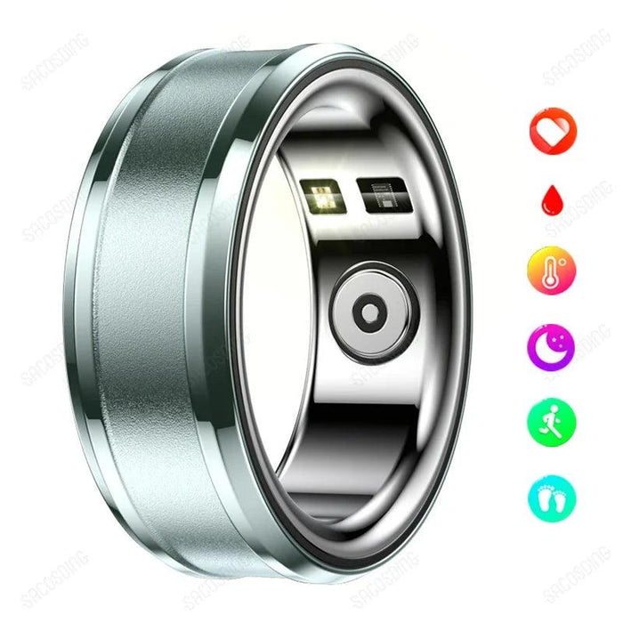 Titanium Smart Health Tracking Ring with Waterproof Capabilities