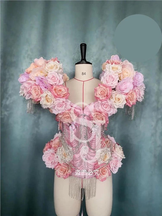 Dazzling Floral Tassel Performance Ensemble for Memorable Events