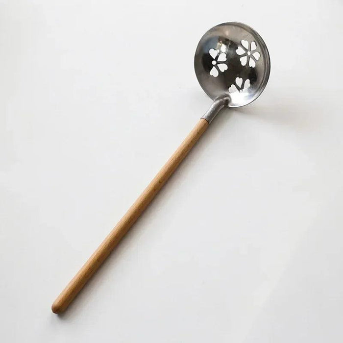 Stylish Long-Handled Japanese Wooden Ladle - Perfect for Soups and Hot Pot