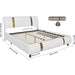 Luxurious Adjustable Golden Upholstered Bed Frame