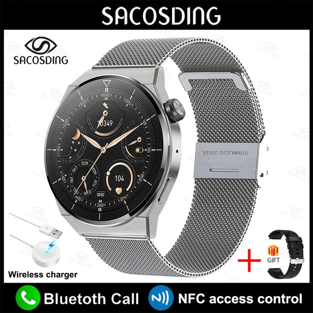 NFC Smartwatch Elite - Comprehensive Health Tracking, Bluetooth Calling & More