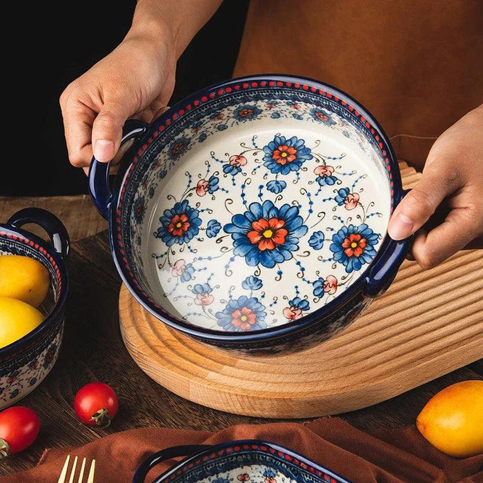 Creative Culinary Ceramic Bakeware: Instant Noodle Bowl and Bread Pan Combo