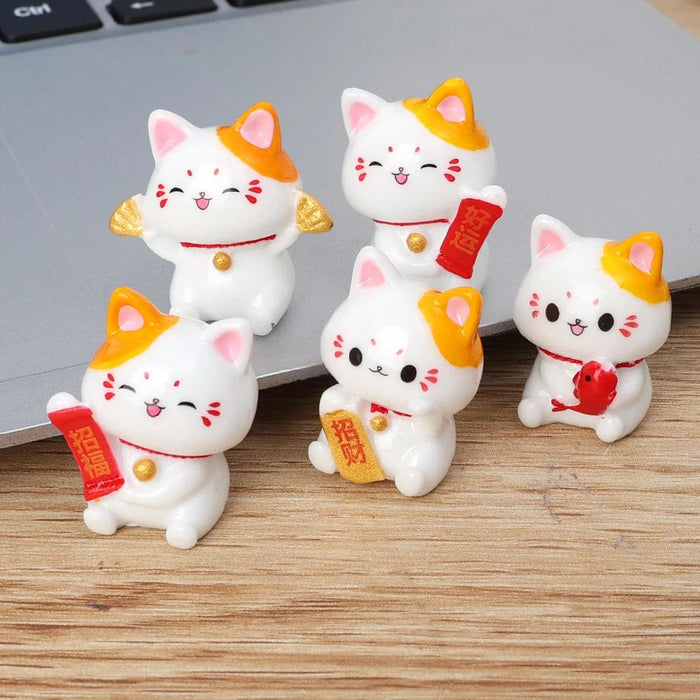 Lucky Cat Dashboard Charms - Maneki Neko Car Accessories for Good Fortune