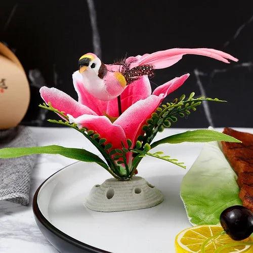 Elegant Floral Seafood Sushi Serving Tray - Enhance Your Dining Experience