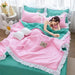 Chic Summer Lightweight Comforter with Ruffled Edges