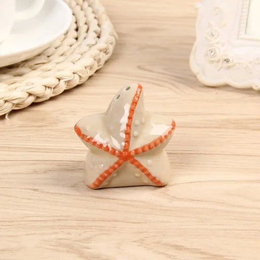 Starfish Ceramic Spice Jar Duo - Quirky Kitchen Accent