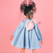 Charming Boutique Princess Dress for Girls with Elegant Bow and Puff Sleeves