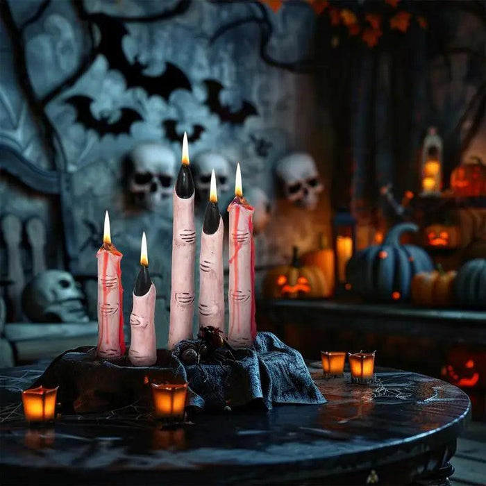 Creepy Witch Finger Candles - Gothic Scary Thumb Lights for Eerie Halloween Decor