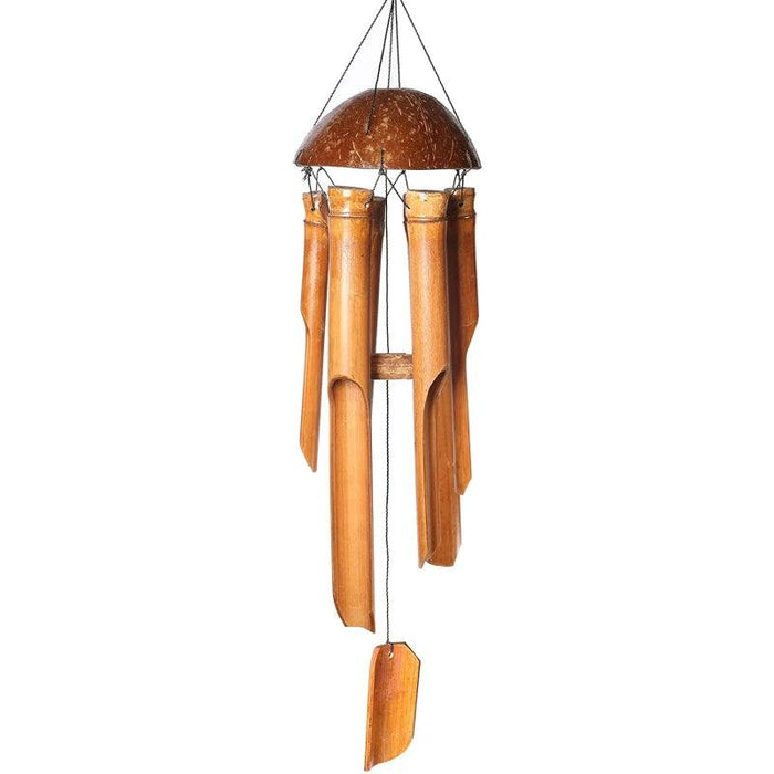 Handcrafted Bamboo Wind Chimes - 6 Melodic Tubes for Calming Outdoor Harmony - Ideal for Garden Decor and Thoughtful Gifts