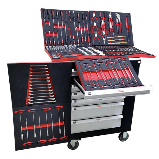 Customizable 260-Piece Auto Tool Trolley Cabinet for Ultimate Organization