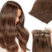 Invisible Seamless Clip-In Human Hair Extensions - 8 Piece Set, 100G/120G, 12-22 Inch Lengths