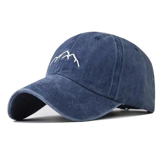 Mountain Embroidered Baseball Cap - Classic Unisex Retro Hat