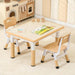 Adjustable Toddler Activity Table and Chair Set for Kids Aged 3-8