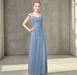 Elegant Custom Dusty Blue Tulle A-Line Dresses for Special Events and Bridesmaids