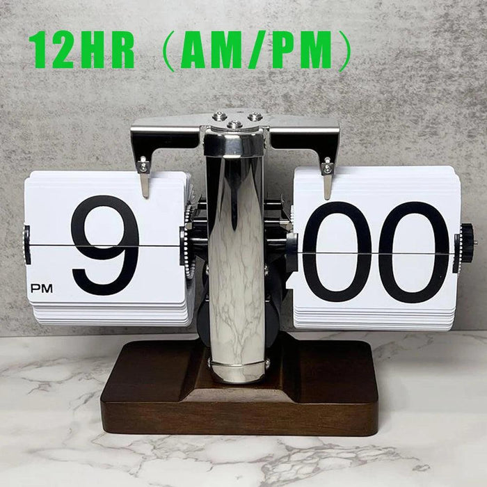 Chic Modern Flip Clock with Retro Charm - Ideal for Home and Office Decor