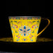 Royal Heritage Enamel Porcelain Tea and Coffee Cup Set with Artistic Borders