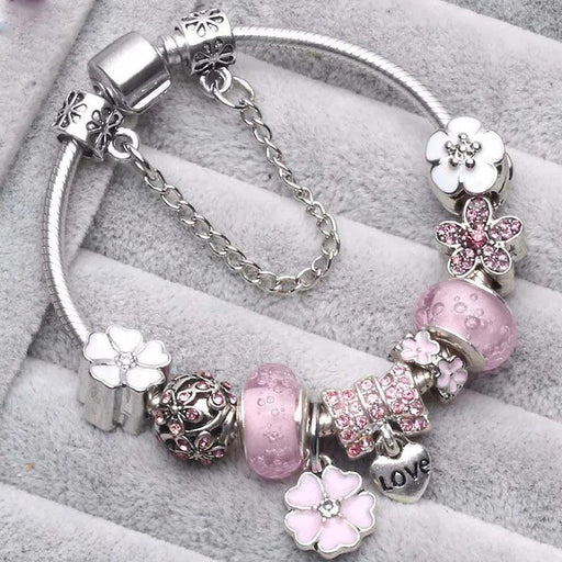 Spring Blossom Luxury Sterling Silver Pandora Charm Bracelet - Your Ultimate Accessory for Any Occasion