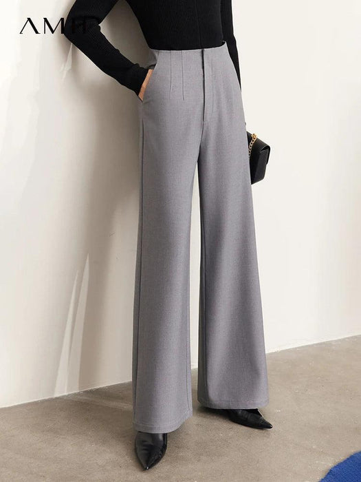 Chic Women's Wide-leg Casual Pants for Stylish Winter Comfort