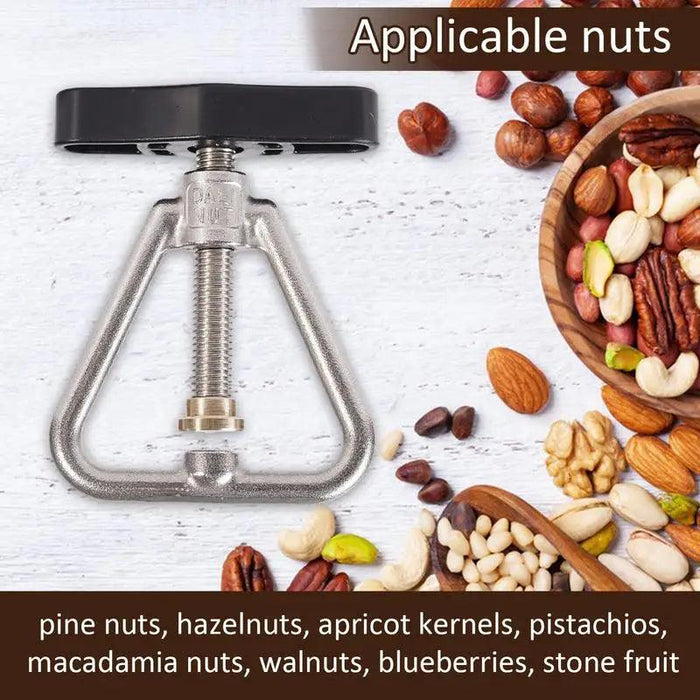 Premium Stainless Steel Manual Nut Cracker for Effortless Almond, Hazelnut, and Macadamia Shelling - Essential Kitchen Tool