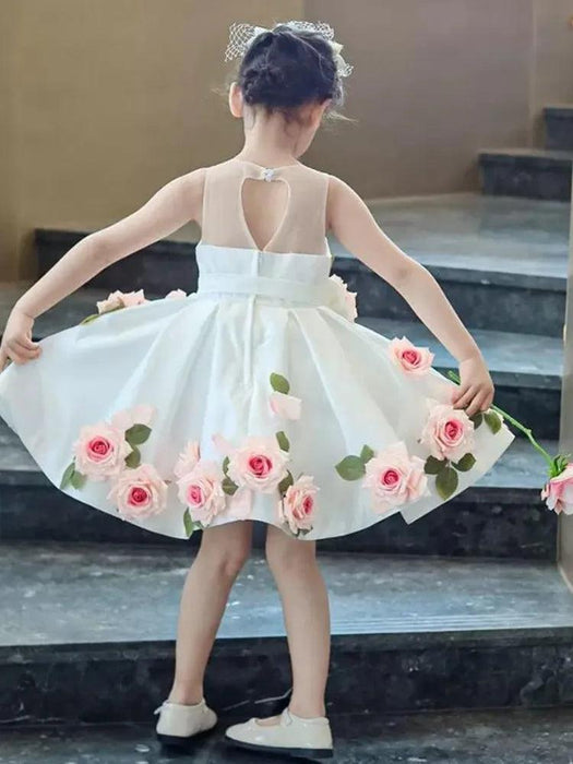 Children's Host Performance Appliques Evening Gown