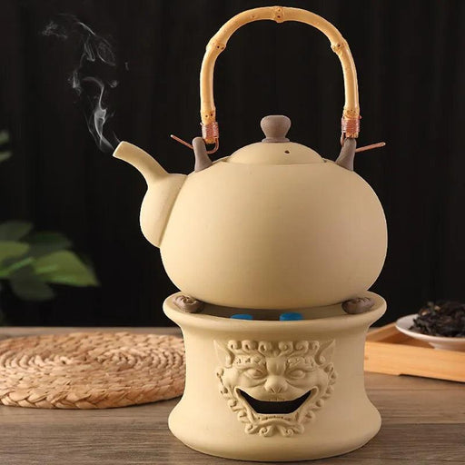 Artisan Clay Tea Set with Classic Kettle and Kung Fu Teapot for Elegant Brewing