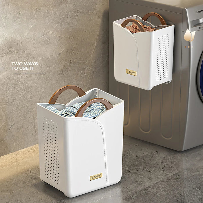 Elegant Space-Saving Laundry Basket for Convenient Organization