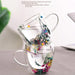 Elegant Double-Wall Glass Mug with Real Dried Flower Infusion - Heat-Resistant Tea and Coffee Cup with Stylish Handles