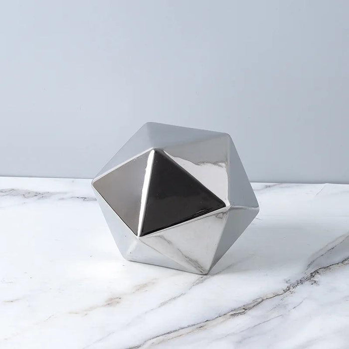 Elegant Marbled Ceramic Geometric Polyhedron Decorative Ball